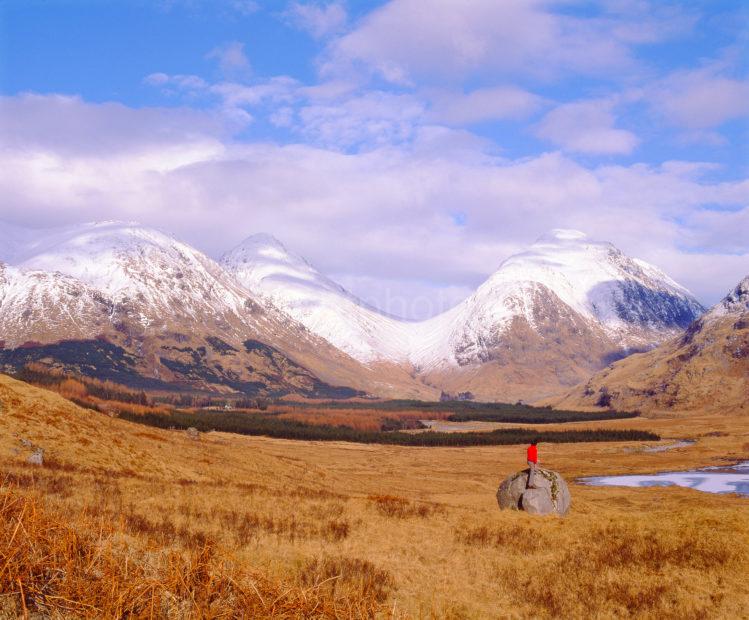 Towards The Glencoe Hills From Glen Etive Winter In Argyll