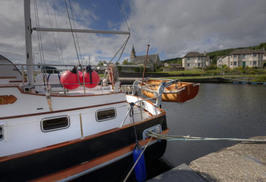 SUMMER IN ARDRISHAIG HARBOUR CRINAN CANAL