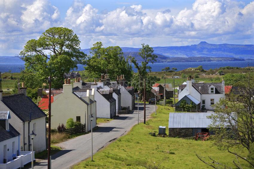 Durinish Village With Distant Raasay