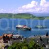 View Of Oban Bay From MacCaigs Tower With Tall Ship And Car Ferry Argyll