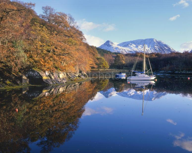 Winter Reflections In Bishops Bay With The Glencoe Hills Loch Leven Ballachulish