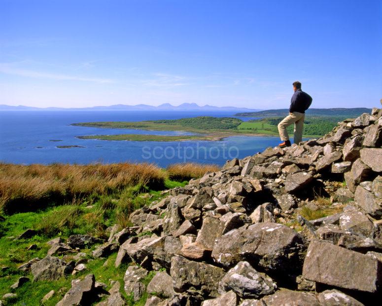 Towards Paps Of Jura From Hilltop At Clachan Kintyre