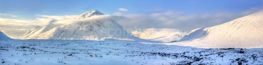 WINTER PANORAMIC VIEW TOWARDS GLENCOE FROM THE EAST