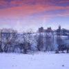 Winter View Towards Linlithgow Loch And Palace Linlithgow West Lothian