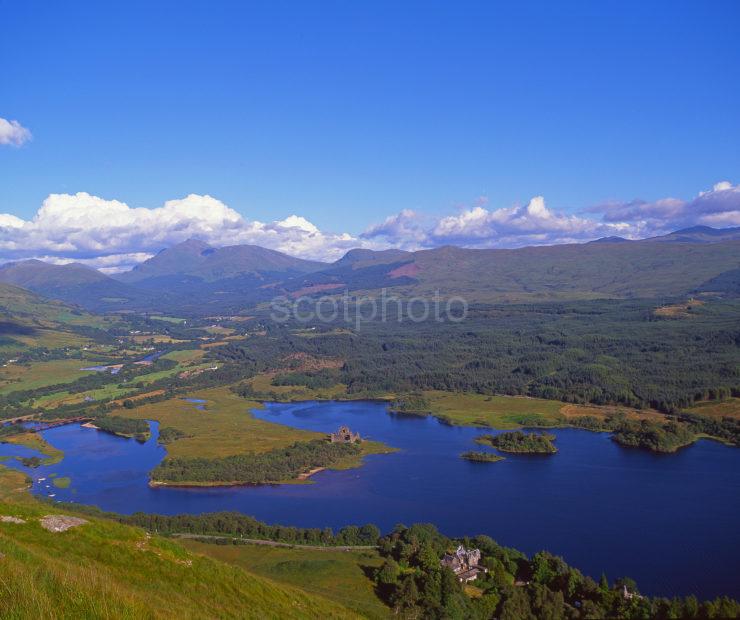 Dramatic Scene Overlooking Loch Awe And The Ruins Of Kilchurn Castle With Ben Lui In The Distance Argyll