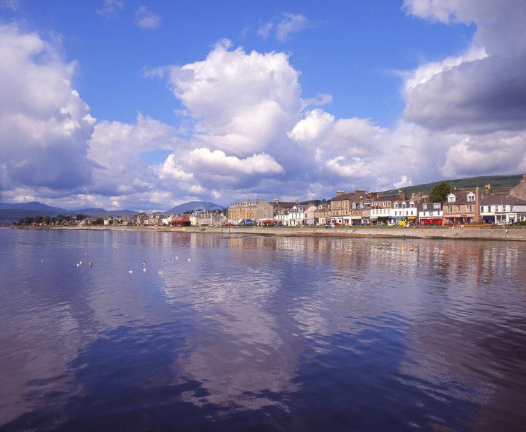 Peaceful View Of Helensburgh Seen From The Pier The Clyde Strathclyde