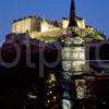 Floodlit Edinburgh Castle From St Cuthberts Church Prices Street Edinburgh