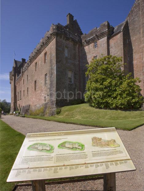 I5D0295 Brodick Castle From Information Board NTS Arran