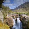 Tourists Visit The Waterfalls In Glen Nevis