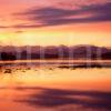 Banded Sunset Reflections In Loch Etive With Connel Bridge And Hills Of Mull