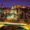 E233 Edinburgh And Castle At Dusk From Waverley Station