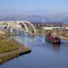 Narrowboat Enters The Falkirk Wheel From The Upper Union Canal