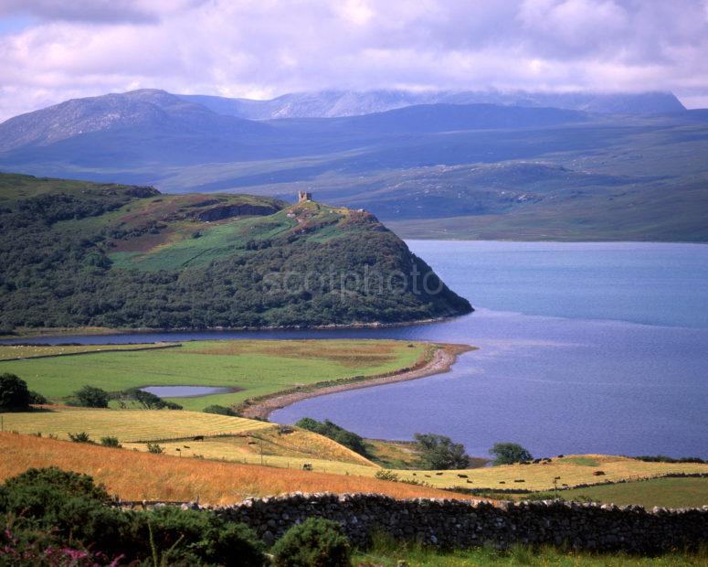 Castle Varrick On The Kyle Of Tongue Looking West