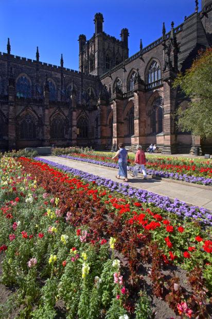 3687 Chester Cathedral From Cathedral Gardens