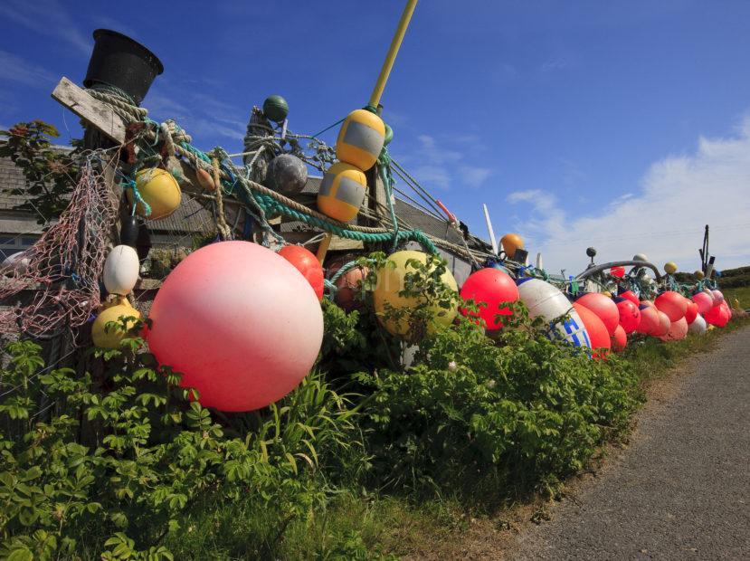 Colourful Buoys On Tiree Croft