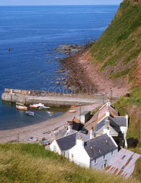 Pennan Harbour And Village