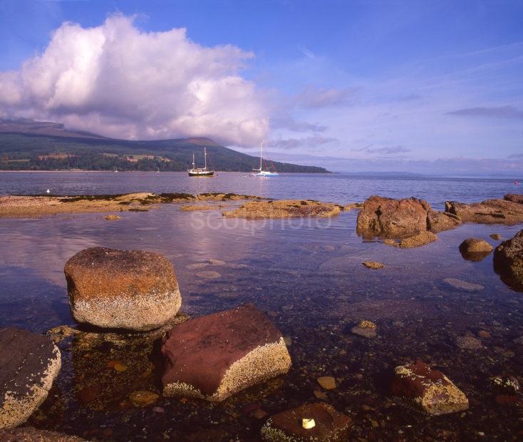 The Old Harbour At Brodick With Goatfell In The Distance Brodick Island Of Arran