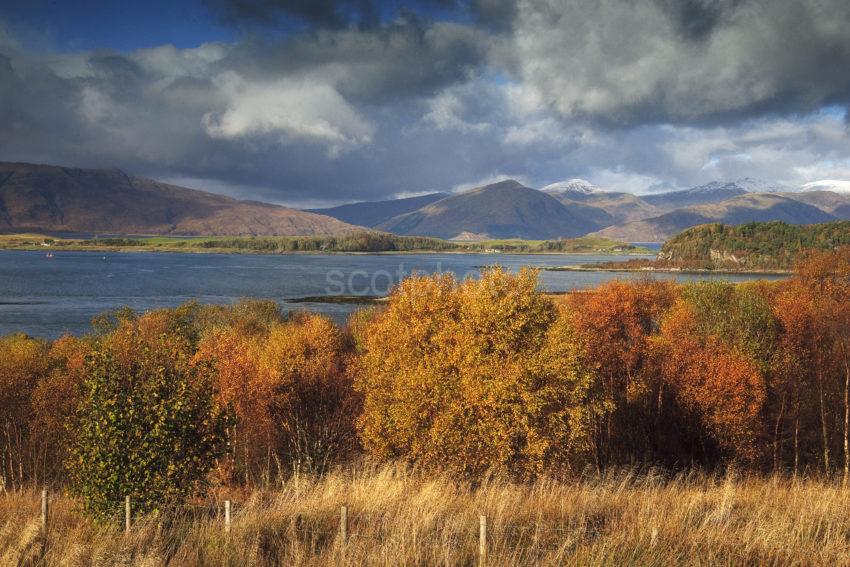 DRAMATIC LIGHT MORVEN HILLS FROM ACROSS ERISKA MEDIUM 2