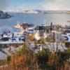 Winter View Of Oban Bay From Tower Across Town Centre