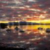 Sunset Afterglow Over MULL From Connel