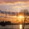 Sunset Over Linlithgow Palace From Shore Of Loch