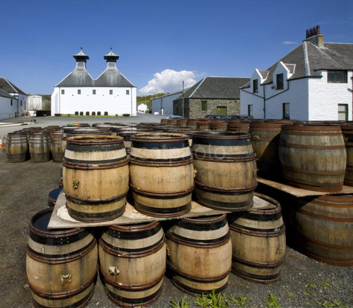 I5D0747 Barrels In The Yard At Ardbeg Distillery Islay