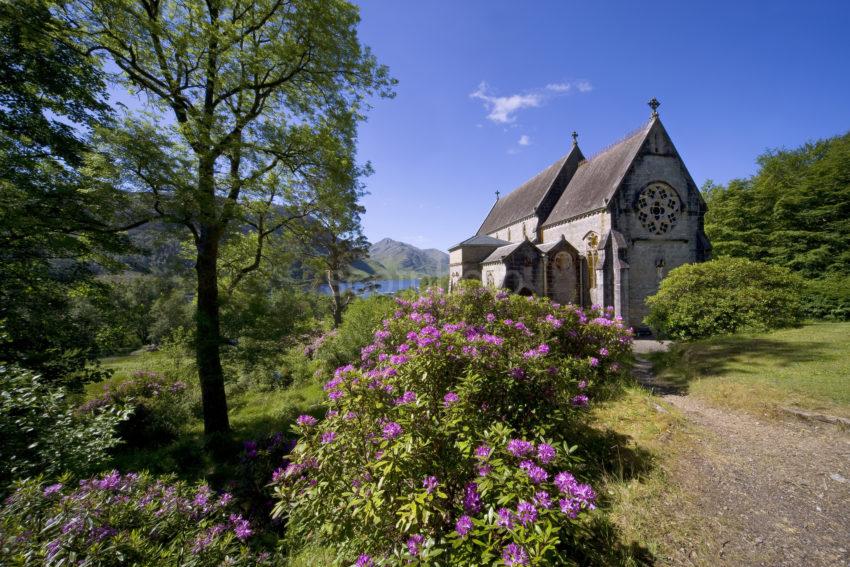 I5D6138 Glenfinnan Kirk And Loch Shiel Spring Lochaber W Highlands