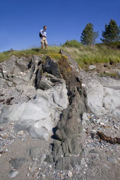 Geological Dyke Intrusion On Eriska