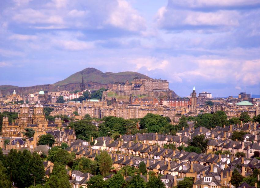 Towards Edinburgh Castle And Salisbury Cragg From The West