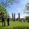 University Students In Grounds Of St Andrews Cathedral Fife