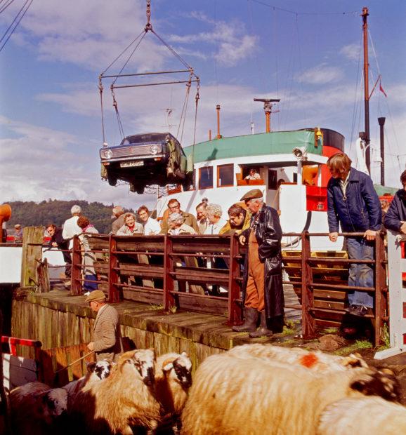Unloading Sheep And Cars From The Loch Carron In The 70s Oban