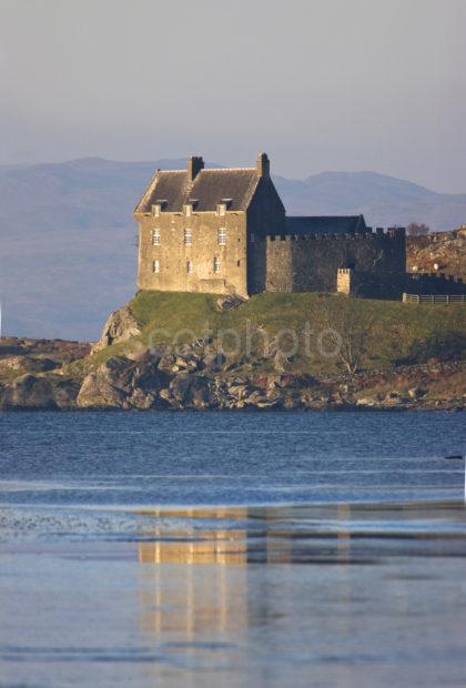 0I5D1025 Duntrune Castle From The Marshes Loch Crinan Argyll