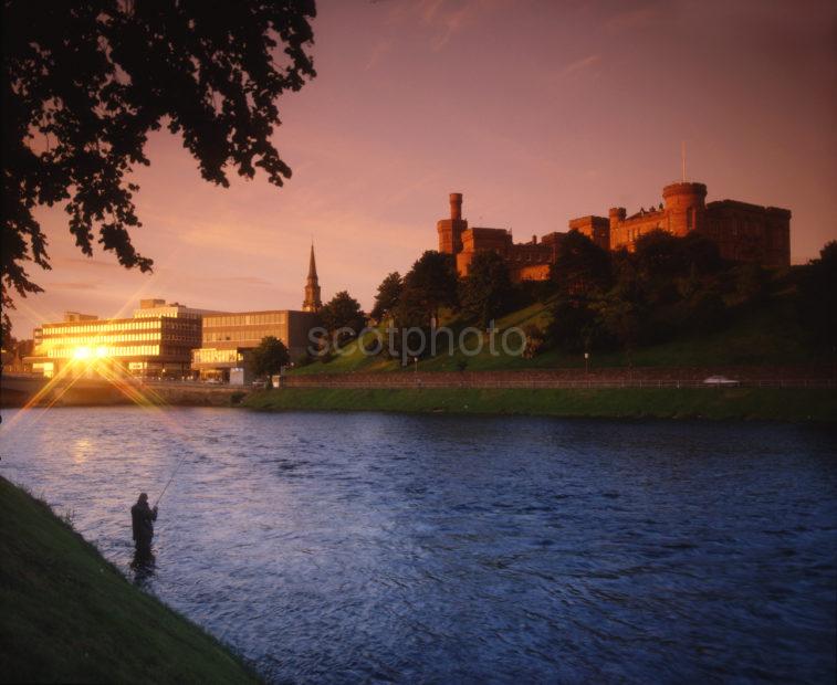 Inverness Castle At Sunset From River Ness