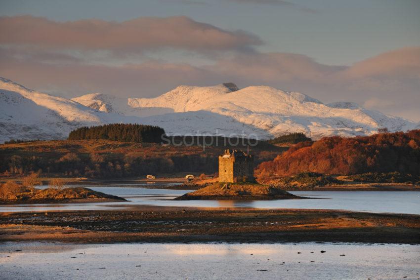 DSC 0291 Evening December Light Over Castle Stalker And Morvern Hills Appin