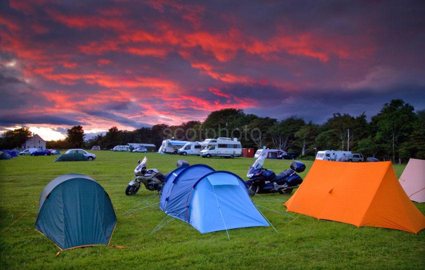 Dramatic Sunset Over Caravan And Camping Site 2