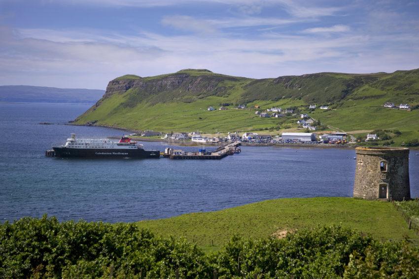 M V Hebrides Berthed At Uig Pier