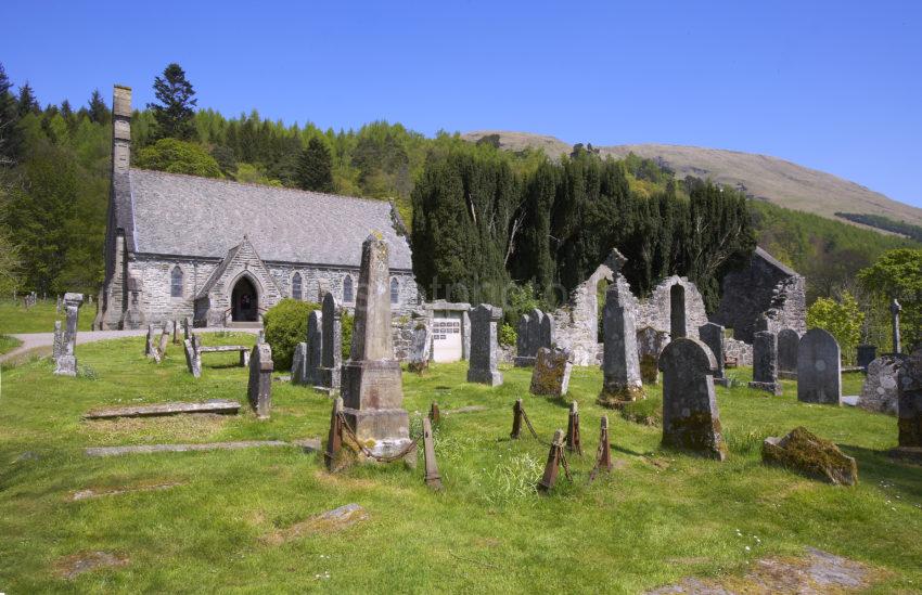 Churchyard And Kirk At Balquidder Perthshire