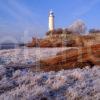 Hale Lighthouse With Morning Frost Merseyside Cheshire