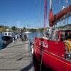 CYCLISTS ARRIVE ON KERRERA ARDENTRIVE HARBOUR