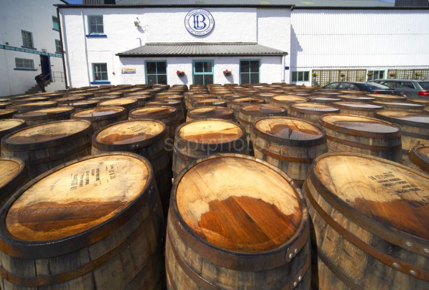 Barrels At Bruichladdich Distillery Island Of Islay