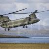 RAF CH47 Chinook Landing At Oban Airport