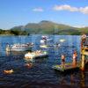 Action Around Luss Pier Loch Lomond