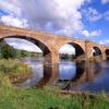 Sandstone Bridge Across River Tweed Nr Ladykirk Berwickshire Borders