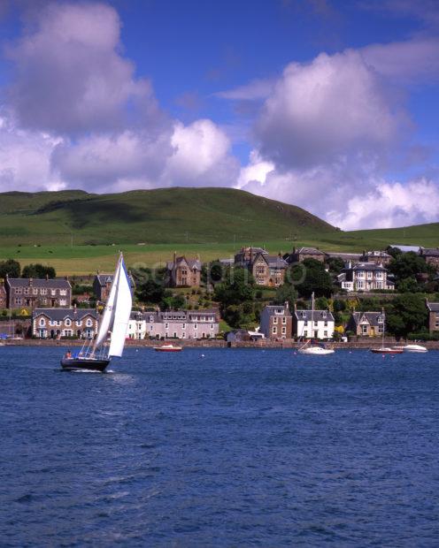 CAMPBELTOWN HARBOUR WITH YACHT KINTYRE