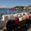 Tourists On Esplanade In Oban