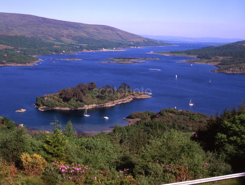 Spring View Across The Kyles Of Bute Towards Colintraive Clyde