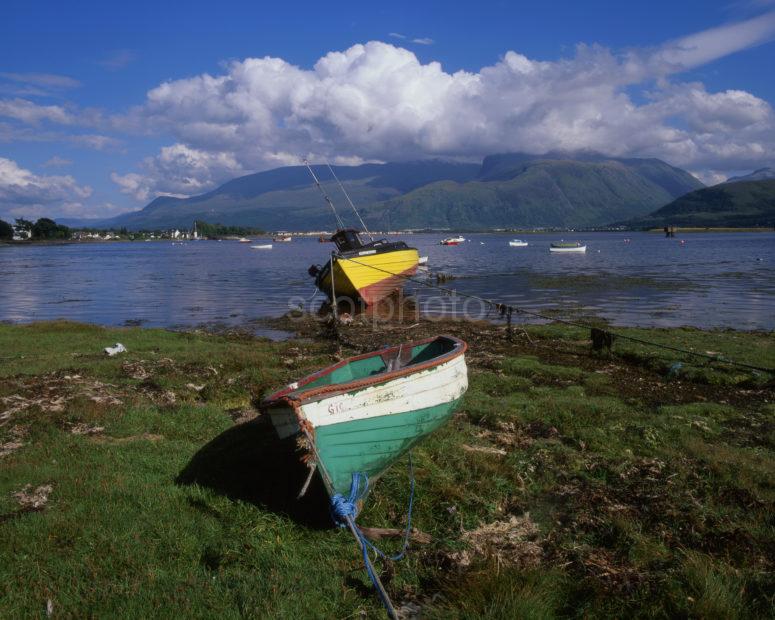 Towards Ben Nevis From Shore Of Loch Eil Nr Corpach Lochaber