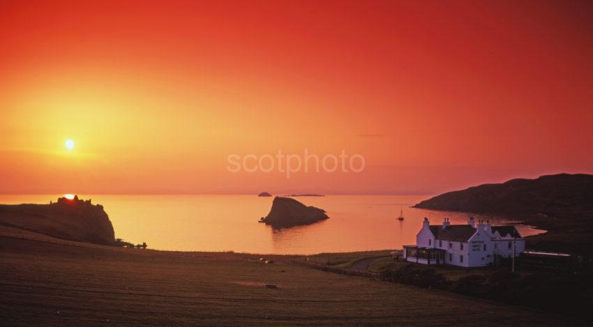 Sunset Over Duntulm Castle Isle Of Skye