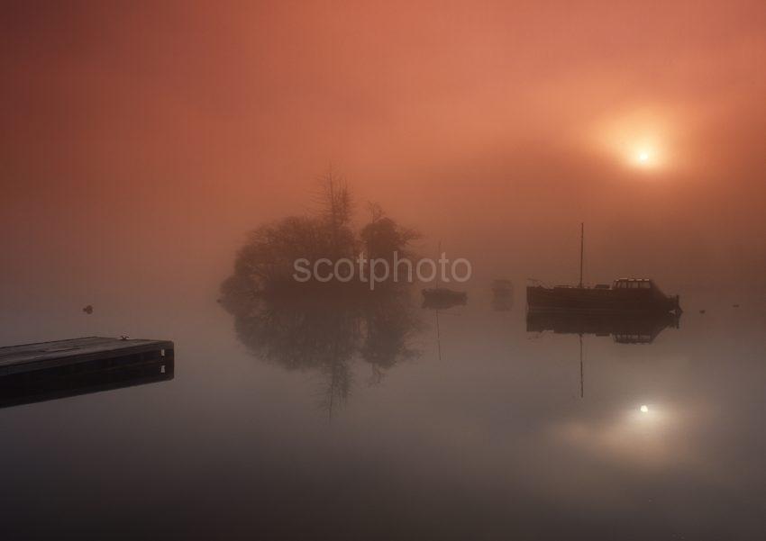 Misty Sunrise Loch Lomond Nr Luss