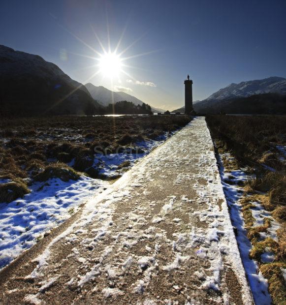 Starburst Silouette Glenfinnan Jacobite Monument